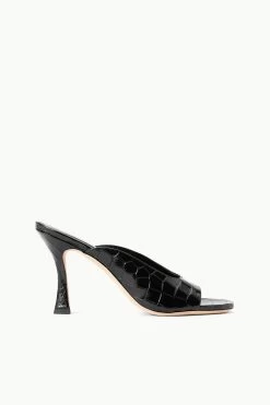 SYLVIA MULE | BLACK CROC EMBOSSED