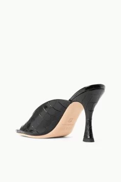 SYLVIA MULE | BLACK CROC EMBOSSED -Chic Style Shop STAUD SYLVIA MULE BLACK SUPF 23 ECOM 3