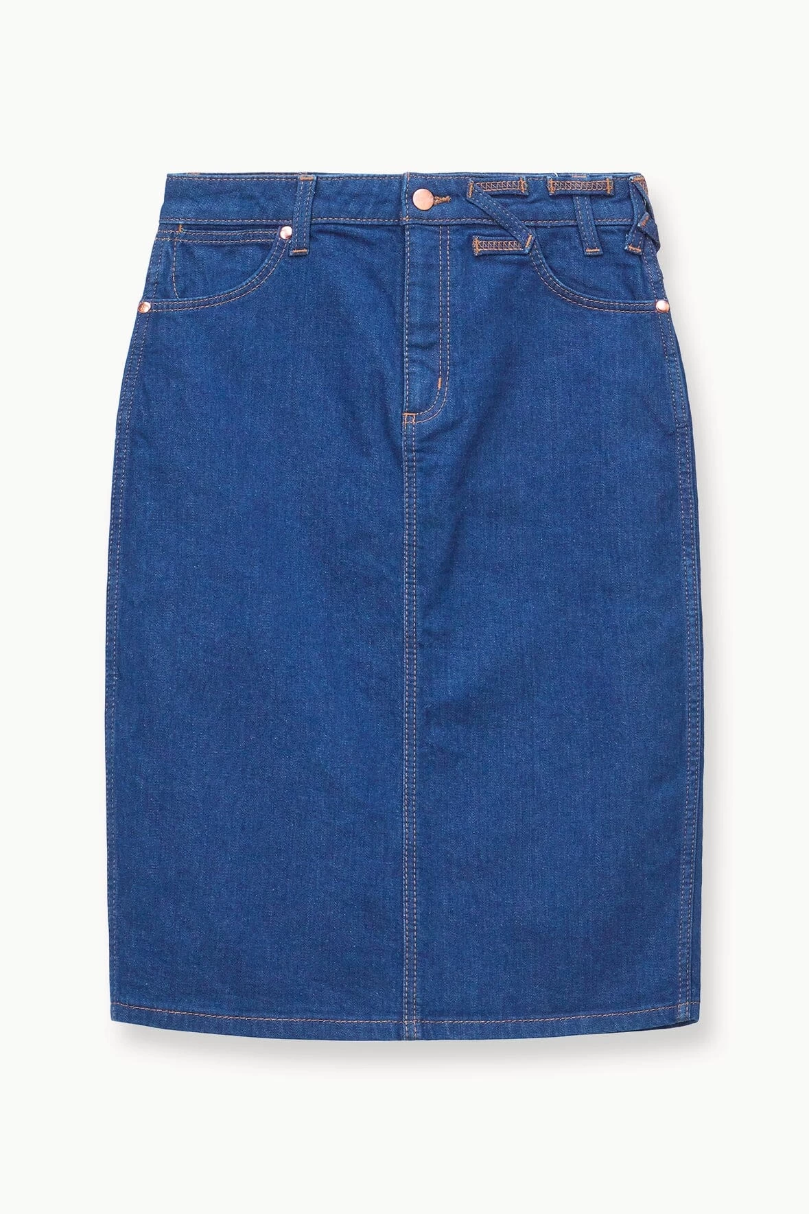 STAUD + WRANGLER THE PENCIL SKIRT | DARK RINSE 7 STAUD + WRANGLER THE PENCIL SKIRT | DARK RINSE - Image 7