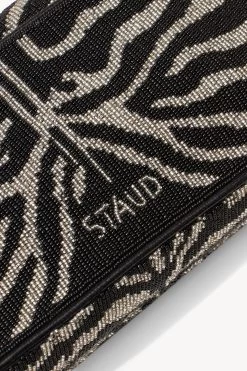 TOMMY BEADED BAG | BLACK WHITE -Chic Style Shop STAUD TOMMY BEADED BAG BLACKWHITE FALL 22 ECOM 4