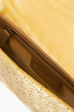 TOMMY BEADED BAG | GOLD -Chic Style Shop STAUD TOMMYBEADED BAG GOLD FALL 23 ECOM 3