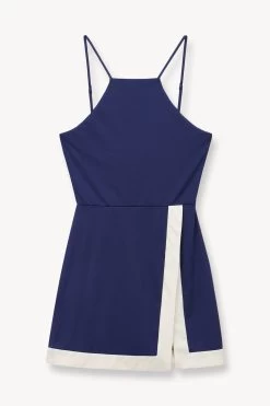 TOP SPIN DRESS | NAVY IVORY -Chic Style Shop STAUD TOP SPIN DRESS NAVY SUPF 23 ECOM 1