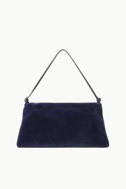 VIVI SHOULDER BAG | NAVY FAUX FUR