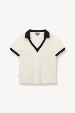 VOLLEY TOP | IVORY BLACK -Chic Style Shop STAUD VOLLEY TOP IVORY SUPF 23 ECOM 1