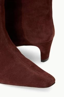 WALLY BOOT | MAHOGANY SUEDE -Chic Style Shop STAUD WALLY BOOT MAHOGANY SUPF 23 ECOM 4 2