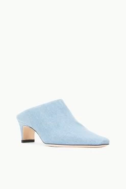 WALLY MULE | DENIM BLUE 9 WALLY MULE | DENIM BLUE -Chic Style Shop STAUD WALLY MULE DENIMBLUE FALL 23 ECOM 2