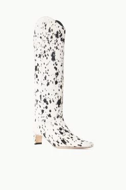 WESTERN WALLY BOOT | BLACK & WHITE HAIRCALF -Chic Style Shop STAUD WESTERNWALLY BOOT BLACKWHITEHAIRCALF FALL 23 ECOM 2