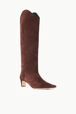 WESTERN WALLY BOOT | MAHOGANY SUEDE 9 WESTERN WALLY BOOT | MAHOGANY SUEDE -Chic Style Shop STAUD WESTERNWALLY BOOT MAHOGANY FALL 23 ECOM 2