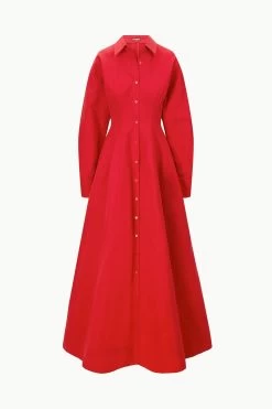 WINONA DRESS | POINSETTIA -Chic Style Shop STAUD WINONADRESS POINSETTIA ECOM 1