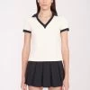 VOLLEY TOP | IVORY BLACK