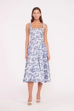 WELLS DRESS | BLUE TOILE -Chic Style Shop WELLS DRESS TOILE RESHOOT 01656 web