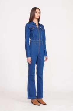 STAUD + WRANGLER THE BODY JUMPSUIT | DARK RINSE -Chic Style Shop Wrangler 1178 web