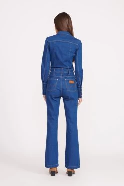 STAUD + WRANGLER THE BODY JUMPSUIT | DARK RINSE -Chic Style Shop Wrangler 1187 web