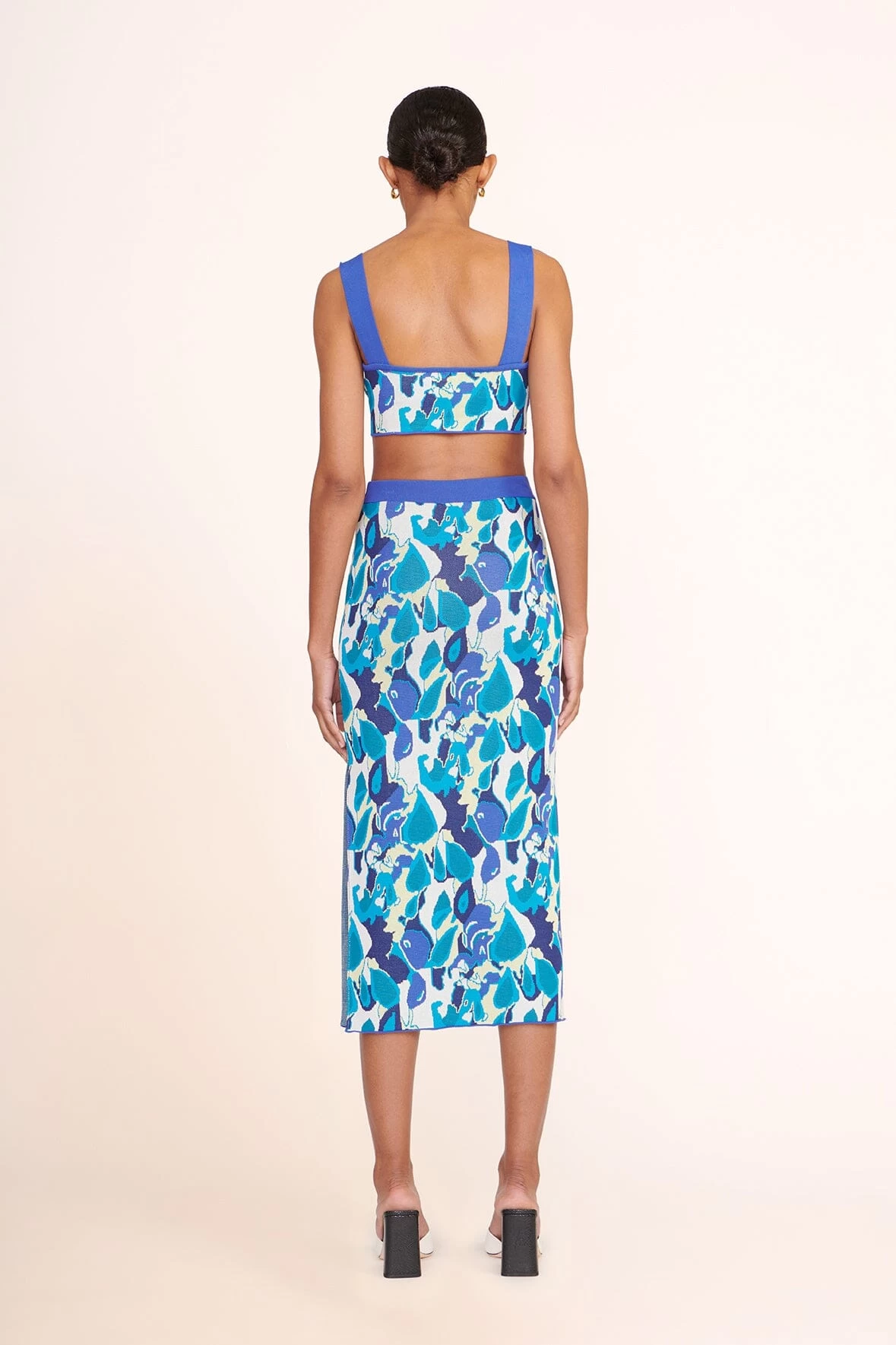 SLOANE HEEL | BLACK WHITE SNAKE EMBOSSED 8 SLOANE HEEL | BLACK WHITE SNAKE EMBOSSED - Image 8