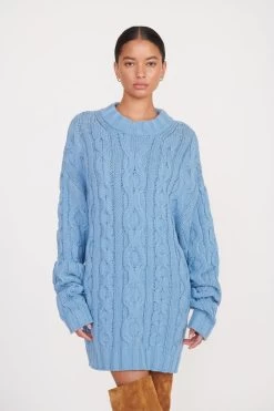 BEEHIVE SWEATER | FRENCH BLUE -Chic Style Shop beehive sweater french blue 3 599c570a 8c0e 4f6f b71b 0cfd19cb3416