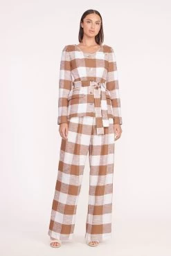 LUISA PANT | TOBACCO GINGHAM