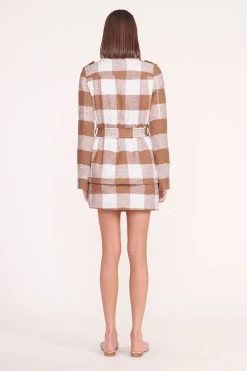CHARLES BLAZER | TOBACCO GINGHAM 6 CHARLES BLAZER | TOBACCO GINGHAM -Chic Style Shop charles blazer oat milk 02193 web