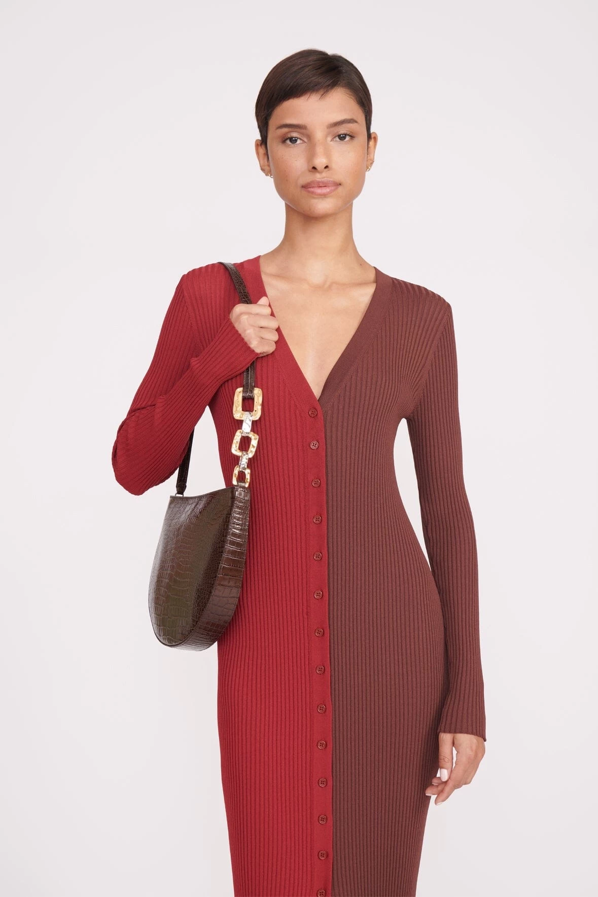 COLT SHOULDER BAG | ESPRESSO CROC EMBOSSED 2 COLT SHOULDER BAG | ESPRESSO CROC EMBOSSED - Image 2