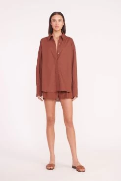 COLTON SHIRT | CLOVE -Chic Style Shop colton shirt zoey short clove 02864 web