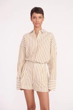 COLTON SHIRT | KHAKI STRIPE