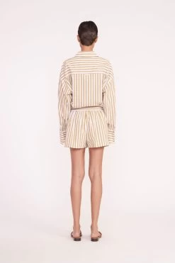 ZOEY SHORT | KHAKI STRIPE -Chic Style Shop colton top khaki stripe 01338 web