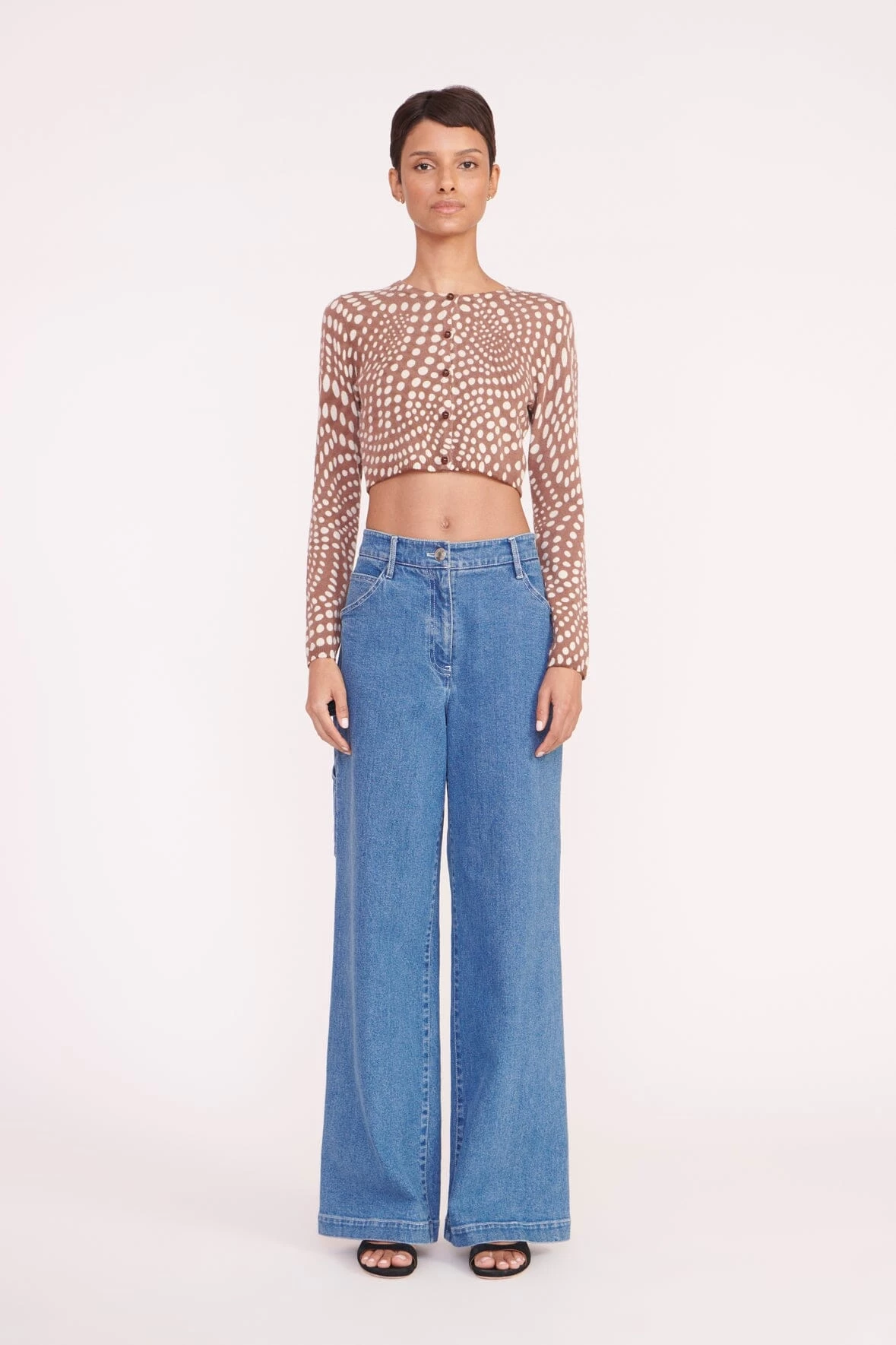 DEANNA SWEATER | CLOVE WAVY DOT 2 DEANNA SWEATER | CLOVE WAVY DOT - Image 2