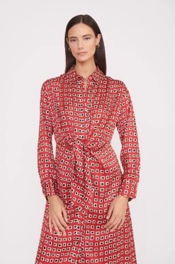 ELSA DRESS | RUBY GEOSCAPE -Chic Style Shop elsa dress ruby geoscape 1