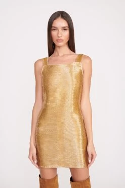 EVIE DRESS | GOLD -Chic Style Shop evie dress gold 0368 web
