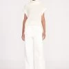 GRAYSON PANT | WHITE VEGAN PATENT