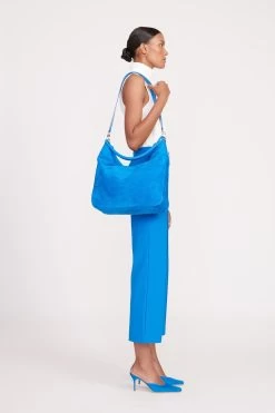 PERRY BAG | DIRECTOR BLUE SUEDE -Chic Style Shop fall 23 1425 web