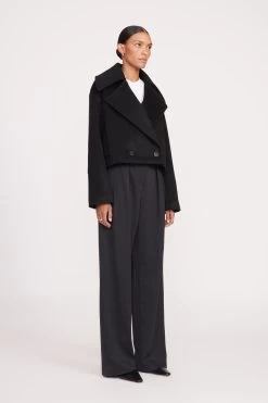 CARVER CROPPED COAT | BLACK -Chic Style Shop fall 23 1967 web
