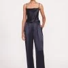 LUISA PANT | NAVY SATIN