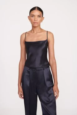 LUISA PANT | NAVY SATIN -Chic Style Shop fall 23 2109 web