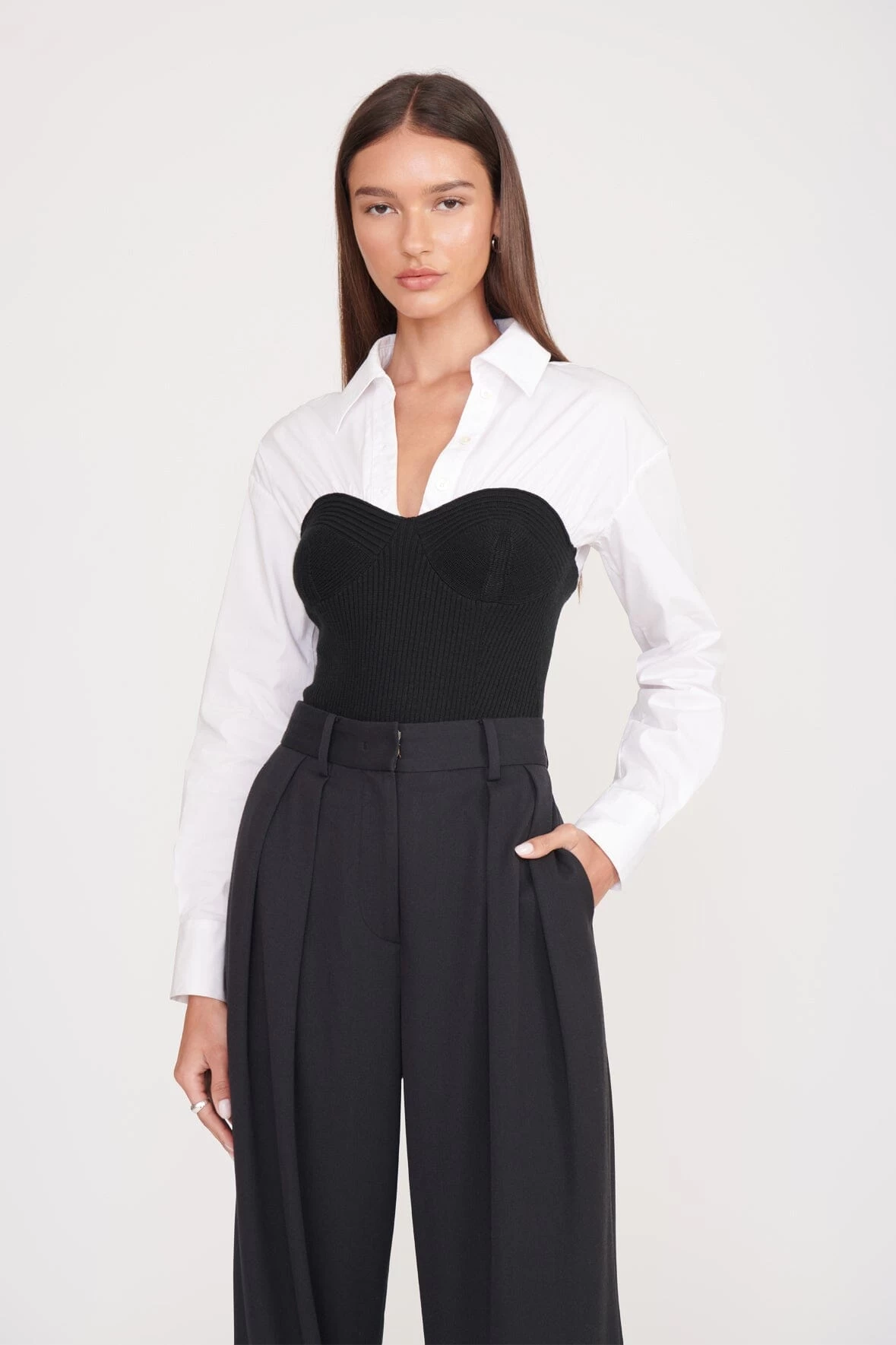 HAZEL TOP | BLACK WHITE 1 HAZEL TOP | BLACK WHITE