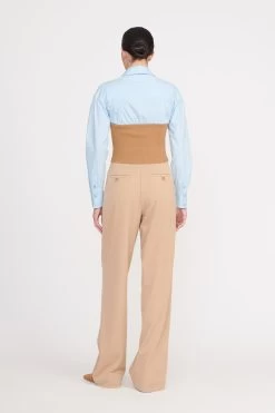 HAZEL TOP | CAMEL FRENCH BLUE 8 HAZEL TOP | CAMEL FRENCH BLUE -Chic Style Shop hazel top camel french blue 1