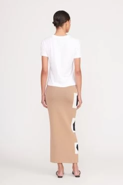 KARINA SKIRT | CAMEL GEOSCAPE -Chic Style Shop karina skirt camel geoscape 1