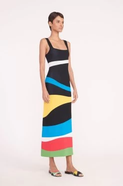 CASPIAN SLIDE | MARBLE WAVE -Chic Style Shop katie dress marble wave 02353 web