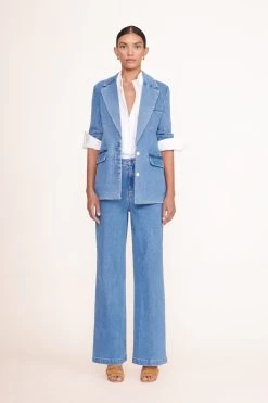 MAXWELL BLAZER | MEDIUM WASH -Chic Style Shop maxwell blazer painter pant medium wash 00989 web