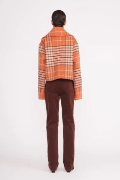 CARVER CROPPED COAT | PERSIMMON MEGA PLAID 8 CARVER CROPPED COAT | PERSIMMON MEGA PLAID -Chic Style Shop mini carver coat persimmon mega plaid 3 e1b72a50 0e93 40ab 9784 e29606842d44