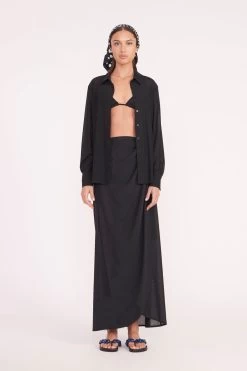 MIRIAM COVERUP TOP | BLACK -Chic Style Shop miriam top angelica wrap skirt black 05626 web