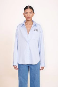 CUSTOM STAUD X C.BONZ CLASSIC OVERSIZED SHIRT | OXFORD BLUE