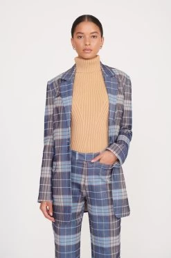 CITY BLAZER | FRENCH BLUE MEGA PLAID -Chic Style Shop pirouette pant french blue mega plaid 3 9ba96180 5dce 4afe 8fc1 5b04b411c17b