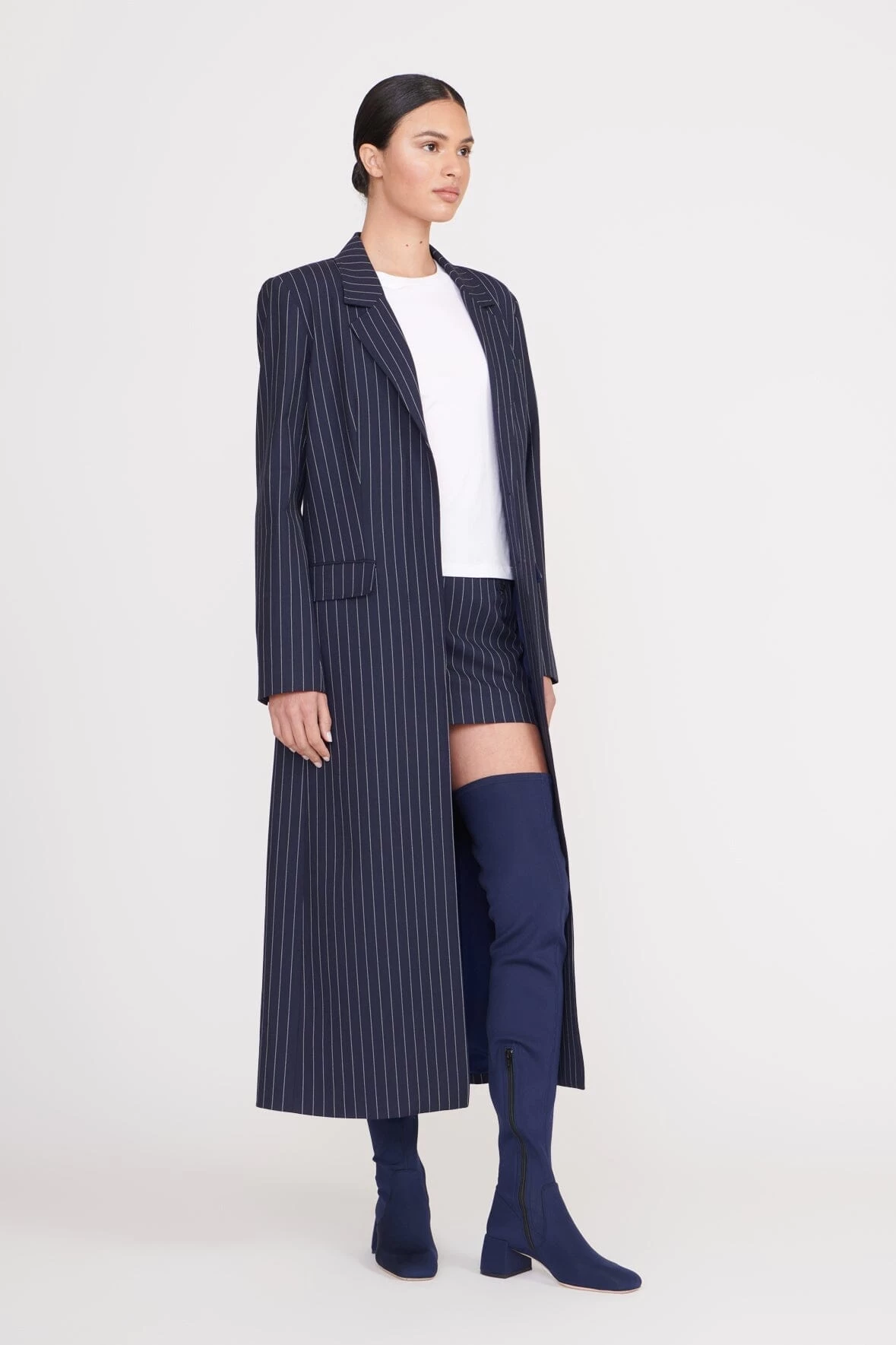 RALPH COAT | NAVY PINSTRIPE 2 RALPH COAT | NAVY PINSTRIPE - Image 2