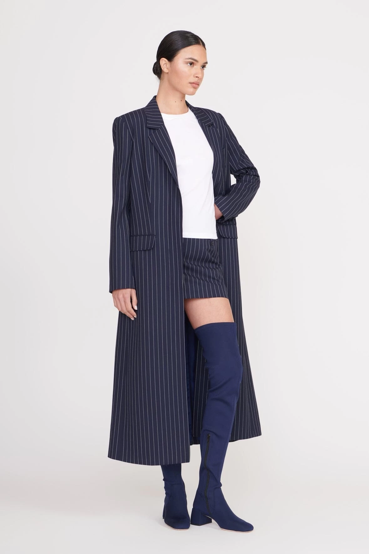 RALPH COAT | NAVY PINSTRIPE 5 RALPH COAT | NAVY PINSTRIPE - Image 5