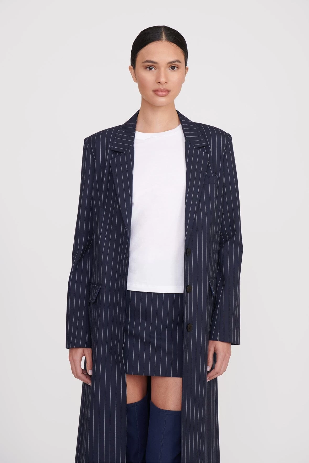 RALPH COAT | NAVY PINSTRIPE 4 RALPH COAT | NAVY PINSTRIPE - Image 4