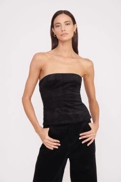 WOODGRAIN TOP | BLACK